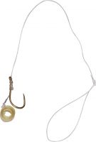 #10 Feeder Method hook-to-nylon with pellet band bronze 10lbs 0,22mm 10cm 8 pieces
